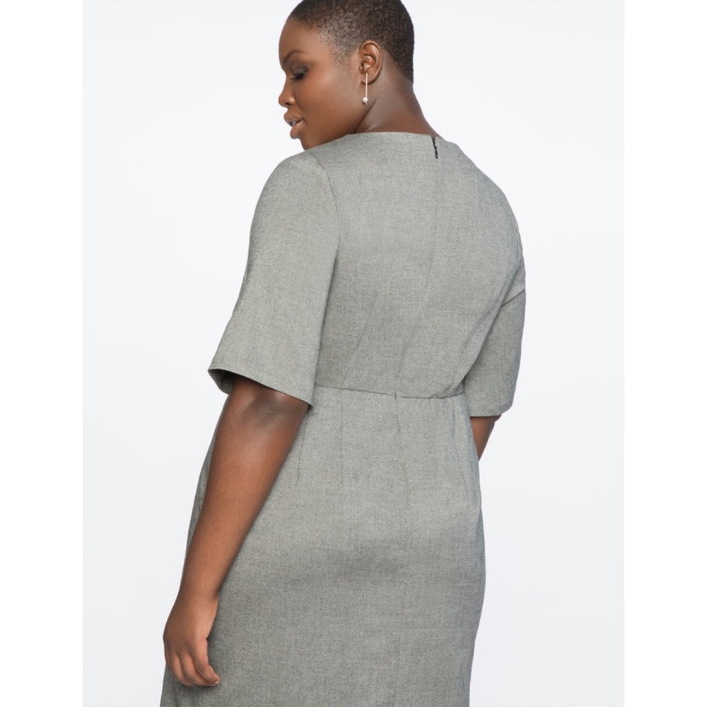 Eloquii Tie Front Work Dress - Picture 3 of 6